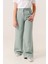 Kız Çocuk Bol Paça Basic Keten Pantolon 2574 2