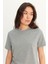 Erkek Koyu Gri Pamuklu Slim Fit Dar Kesim Bisiklet Yaka Tişört 7
