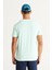 Erkek Mint %100 Pamuk Slim Fit Dar Kesim Bisiklet Yaka Tişört 10