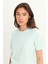 Erkek Mint %100 Pamuk Slim Fit Dar Kesim Bisiklet Yaka Tişört 9