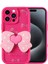 Apple iPhone 15 Pro Max Kılıf Kamera Korumalı Figür Tasarımlı Mkst Kapya Kapak-Pembe Koyu 1