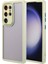Galaxy S23 Ultra Kılıf Kamera Korumalı Renkli Kenar ve Çerçeve Tasarımlı Mkst Vitamin Kapak-Yeşil 1
