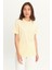 Erkek Sarı %100 Pamuk Slim Fit Dar Kesim Bisiklet Yaka Tişört 6