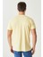 Erkek Sarı %100 Pamuk Slim Fit Dar Kesim Bisiklet Yaka Tişört 9