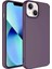 Apple iPhone 14 Kılıf Mkst Kamera Korumalı Mara Laaakan Kapak-Derin Mor 1
