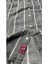 Slim Fit %100 Pamuk Kumaş Hakim Yaka Uzun Kol Gömlek-Çizgili Haki- 2