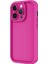 Apple iPhone 14 Pro Kılıf Kamera Korumalı Mkst Ananas Kapak-Pembe Koyu 4