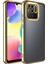 Xiaomi Redmi 10C Kılıf Kamera Korumalı Logo Gösteren Mkst Omega Kapak-Gold 1