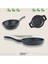 |28 cm Wok Tava 26 cm Tava ve 20 cm Sahan Set | Gri 1