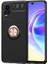 Vivo V21E Kılıf Mkst Ravel Silikon Kapak-Siyah-Rose Gold 1