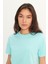 Erkek Turkuaz %100 Pamuk Slim Fit Dar Kesim Bisiklet Yaka Tişört 9