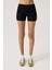 Siyah Katlanabilir Bel Detaylı Şort Lounge Shorts 1