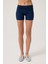 Lacivert Katlanabilir Bel Detaylı Şort Lounge Shorts 1