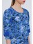 Saks Gül Desenli Midi Elbise 2477 4