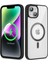 iPhone Uyumlu 14 Kılıf M-Safe Wireless Şarj Özellikli Silikon Zore Ege Kapak-Siyah 1