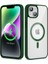 iPhone Uyumlu 14 Kılıf M-Safe Wireless Şarj Özellikli Silikon Zore Ege Kapak-Koyu Yeşil 1