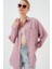 20126 Oversize Keten Gömlek - Gül Kurusu 4