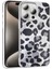 iPhone Uyumlu 14 Pro Max Kılıf Desenli Zore Mep Kapak-Gri Leopar 1