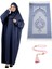 Namaz Elbisesi Eşarp Seccade Tesbih Set, Islami Giyim Takım Ferace Turban Şal 5