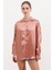 3985 Oversize Saten Gömlek - Camel 6