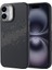 iPhone Uyumlu 16 Plus Kılıf M-Safe Şarj Özellikli Karbon Fiber Tasarımlı Zore Vave Kapak-Gri 1