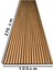 Mdf Ahşap Akustik Duvar Paneli - 100 x 275 cm - Teak 2