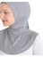 Kadın Boyunluklu Hijab Tesettür Pratik Spor Bone - Gri 4