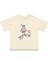 Unisex Kısa Kollu Oversize Baskılı Ekru T-Shirt 1