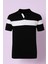 Yarım Patlı Siyah Erkek Polo Yaka T-Shirt 105-4053 1