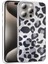 iPhone Uyumlu 15 Pro Kılıf Desenli Zore Mep Kapak-Gri Leopar 1