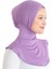 Kadın Boyunluklu Hijab Tesettür Pratik Spor Bone - Lila 3