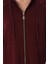 Modal Örme Kapüşonlu Oversize Hırka Bordo 5
