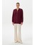 Modal Örme Kapüşonlu Oversize Hırka Bordo 1