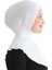 Kadın Boyunluklu Hijab Tesettür Pratik Spor Bone - Beyaz 3