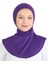 Kadın Boyunluklu Hijab Tesettür Pratik Spor Bone - Mor 1