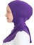 Kadın Boyunluklu Hijab Tesettür Pratik Spor Bone - Mor 2