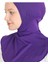 Kadın Boyunluklu Hijab Tesettür Pratik Spor Bone - Mor 4