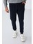 Lacivert Fermuar Cepli Standart Kalıp Jogger Erkek Eşofman Alt - 84651 5