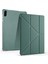 Honor Pad X8A Kılıf Zore Tri Folding Kalem Bölmeli Standlı Kılıf-Koyu Yeşil 1