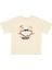 Unisex Kısa Kollu Oversize Baskılı Ekru T-Shirt 1