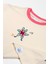 Kız Çocuk Kısa Kollu Crop Nakışlı Ekru T-Shirt 2