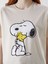 Yeni Sezon Bisiklet Yaka Snoopy Baskili Kadin Tisort - S5O066Z8 3
