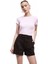 Yeni Sezon Crop Bisiklet Yaka Kısa Kollu Slim Fit Basic Kadın Tişört 2
