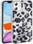 iPhone Uyumlu 11 Kılıf Desenli Zore Mep Kapak-Gri Leopar 1