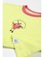 Kız Çocuk Kısa Kollu Crop Nakışlı Lime T-Shirt 3
