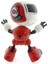 Dekoratif Sesli Işıklı Mini Sevimli Kırmızı Robot 3
