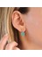 Paraiba Taşlı Kare Lotus Çiçeği Gümüş Set 3