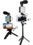 Telefon Tutucu LED Işıklı Kumandalı Mikrofon Telefon Vlog Video Kayıt 3