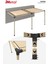 Ahşap Pergola Seti Duvardan Iki Bölümlü 90 x 90 mm Ahşaplar ve Tente Dahil 2