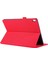 Kumaş Dokulu Kart Tutucu Stand Deri Kılıf Lenovo Tab P10-KIRMIZI (Yurt Dışından) 3